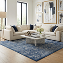 Michie Dark Blue Area Rug - Clearance