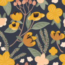 Fashionable Orange Flowers Wallpaper Fashionable Quality
