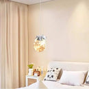 Polar bear glass animal led chandelier bedroom pendant light
