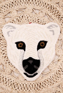 Polar Bear Pattern Ivory And Black Hand Tufted 1x1 Wool Area Rug