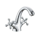Polished brass dual cross handle bathroom bidet faucet