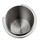 Polished chrome stainless steel espresso dosing cup kitchen tool