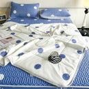 Polka dot smile white & red cool comforter set bedroom ruffled bedding