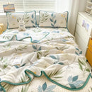 Polka dot smile white & red cool comforter set bedroom ruffled bedding
