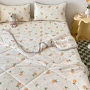 Polka dot smile white & red cool comforter set bedroom ruffled bedding