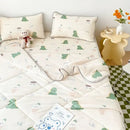 Polka dot smile white & red cool comforter set bedroom ruffled bedding
