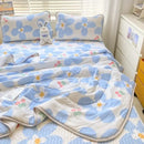 Polka dot smile white & red cool comforter set bedroom ruffled bedding