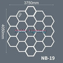 Polygonal snowflake geometric led lights garage workshop decor