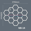 Polygonal snowflake geometric led lights garage workshop decor