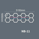 Polygonal snowflake geometric led lights garage workshop decor