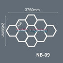 Polygonal snowflake geometric led lights garage workshop decor