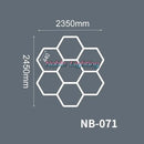 Polygonal snowflake geometric led lights garage workshop decor