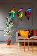 Pop Art Bananas Set of 3 Mirrored Acrylic Decor