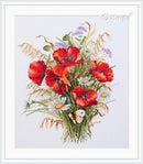 Poppies and Oats K-128 Counted Cross-Stitch Kit