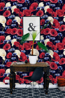Poppy and Calla Lily Flowers Wallpaper