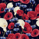 Poppy and Calla Lily Flowers Wallpaper