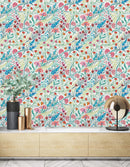Poppy and Wild Flowers Wallpaper