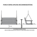 SimplyPoly 4 Foot Amish Made Mission Recycled Plastic Porch Swing, Birchwood Wood Grain