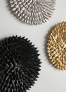Porcupine African Textured Woven Wall Art in Black, White or Natural