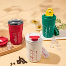 Portable 400ml coffee thermos bottle – kitchen shaker cup