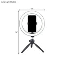 Portable black and white led ring light bedroom phone tripod 110v-120v