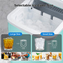KISMILE Portable Countertop Ice Maker,9 Cubes Ready in 6-8 Minutes,Comact Ice Maker Machine with Scoop and Basket