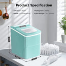 KISMILE Portable Countertop Ice Maker,9 Cubes Ready in 6-8 Minutes,Comact Ice Maker Machine with Scoop and Basket