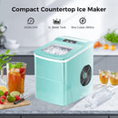 KISMILE Portable Countertop Ice Maker,9 Cubes Ready in 6-8 Minutes,Comact Ice Maker Machine with Scoop and Basket