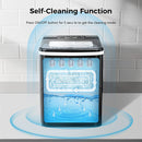 KISMILE Portable Countertop Ice Maker,9 Cubes Ready in 6-8 Minutes,Comact Ice Maker Machine with Scoop and Basket