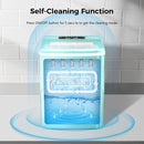 KISMILE Portable Countertop Ice Maker,9 Cubes Ready in 6-8 Minutes,Comact Ice Maker Machine with Scoop and Basket