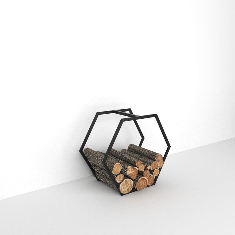 Portable Hexagonal Shaped Firewood Rack