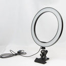 DecorBites™ Portable LED Mirror Light with Black Clip-on, Metal Shade for Mobile Phone Support