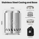 Portable Outdoor Fire Pit with Stand, Low Smoke Burning Tabletop Fire Pit Fuel