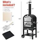 Portable Outdoor Wood Fired Pizza Oven W/ Pizza Stone & Waterproof Cover (SAK82635)