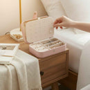 Portable Travel Jewelry Box Small PU Leather Organizer Case