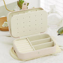 Portable Travel Jewelry Box Small PU Leather Organizer Case