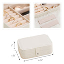 Portable Travel Jewelry Box Small PU Leather Organizer Case