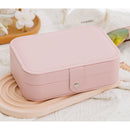 Portable Travel Jewelry Box Small PU Leather Organizer Case