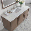 James Martin Portland 60" Single Bathroom Vanity, Whitewashed Walnut