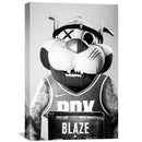 Portland Trail Blaze Mugshot Black Canvas