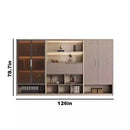Hartwell · Modern Office Shelves w/ Lighting & Storage