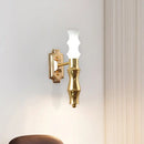 Post-modern brass bamboo wall sconce living room e27 bulb base light
