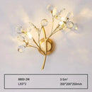 Post modern luxury gold crystal branch wall sconce bedroom light