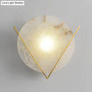 Post modern white marble and gold wall light sconce bedroom lamp