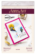 Postcard cross-stitch kit - Be pleased of your life! AOO-005