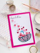 Postcard cross-stitch kit - Love rain AOO-006