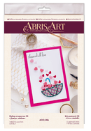 Postcard cross-stitch kit - Love rain AOO-006