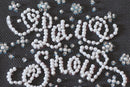 Postcard cross-stitch kit - Snow holiday AO-152