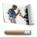 Julio Rodriguez & Ty France Canvas Art – Seattle Mariners Wall Decor