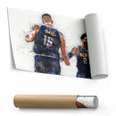 Nikola Jokic & Jamal Murray Canvas Art – Denver Nuggets Wall Decor